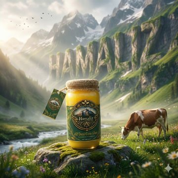 Organic A2 Desi Cow Ghee from grass-fed cows, traditional bilona method